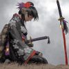 Asian Girl And Katana Sword paint by numbers