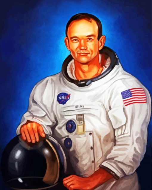 Astronaut Michael Collins Art Paint by numbers