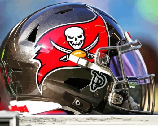 Buccaneers American Football Helmet paint by numbers