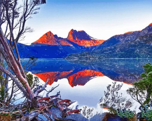 Cradle Mountain Sunrise paint by numbers