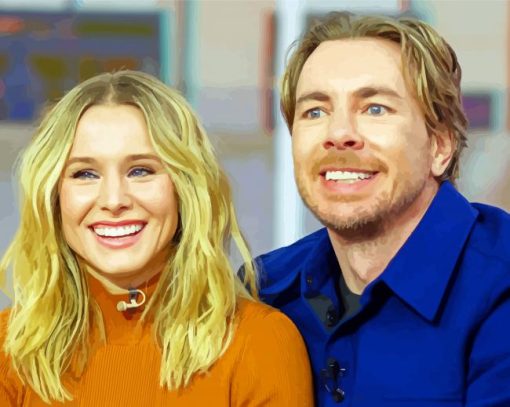 Dax Shepard and his wife paint by numbers