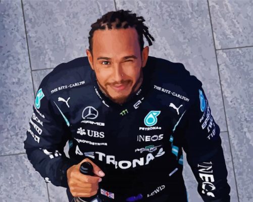 Driver Lewis Hamilton - Paint By Number - Num Paint Kit