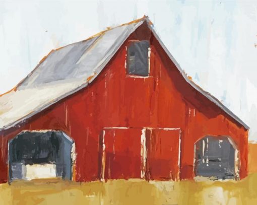 Ethan Harper Barn Art paint by number