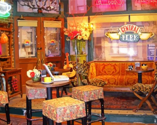 Friends Central Perk paint by numbers