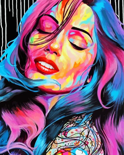 Graffiti Girl Art paint by numbers