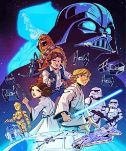 Illustration A New Hope Star Wars paint by numbers paint by numbers
