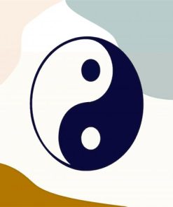 Illustration Yin Yang paint by numbers