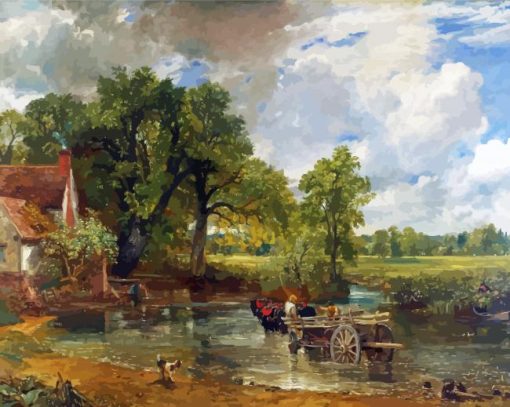 John Constable The Hay Wain paint by numbers