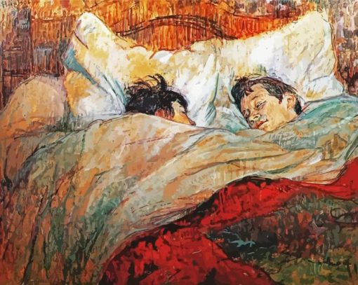 Le Lit Toulouse Lautrec paint by number