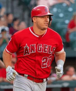Mike Trout Player paint by number