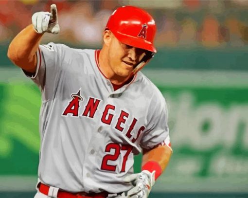 Mike Trout Sport paint by number
