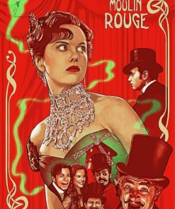 Moulin rouge movie poster paint by numbers