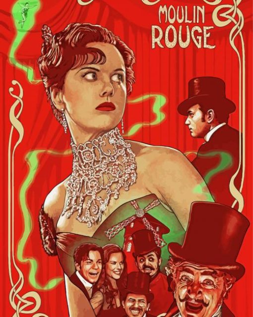 Moulin rouge movie poster paint by numbers