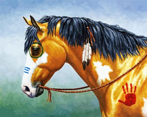 Native American Horse Paint by numbers