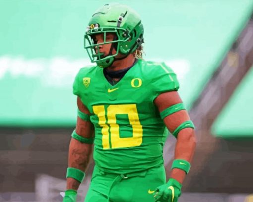 Oregon Duck Football paint by numbers