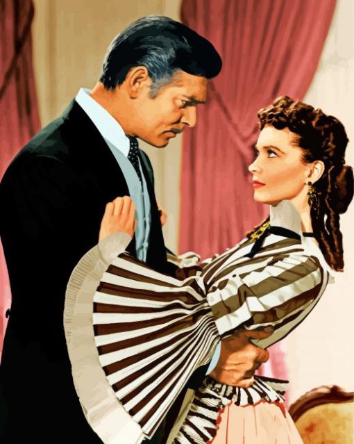 Scarlett Gone With The Wind Movie paint by numbers