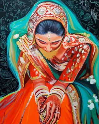 South Inddian Bride paint by numbers