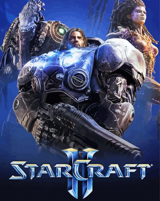 Starcraft Video Game paint by numbers