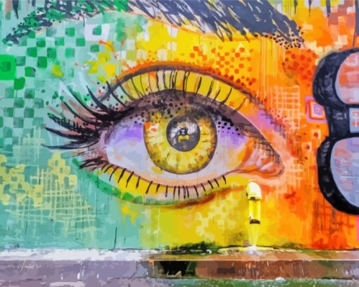Street Graffiti Eye Art paint by numbers