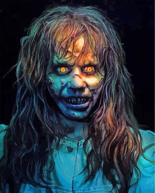 The Exorcist Horror Movie paint by numbers