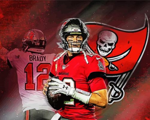 Tom Brady Tampa Bay Buccaneers - Paint By Number - Numpaint - Paint By 