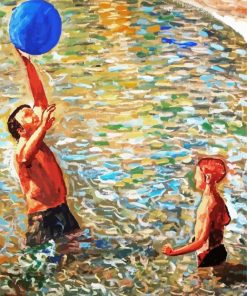 Water Polo Ball Illustration paint by number