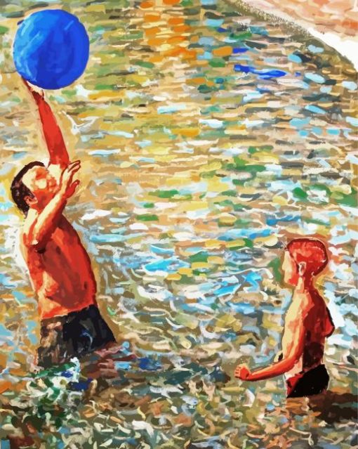 Water Polo Ball Illustration paint by number