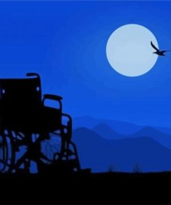 Wheelchair Silhouette paint by number