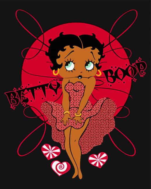 Aesthetic Black Betty Boop paint by numbers