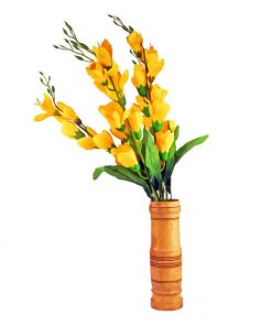 Bamboo Plant Vase paint by numbers
