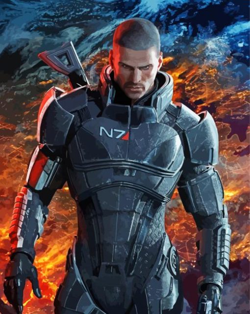 commander Shepard paint by number