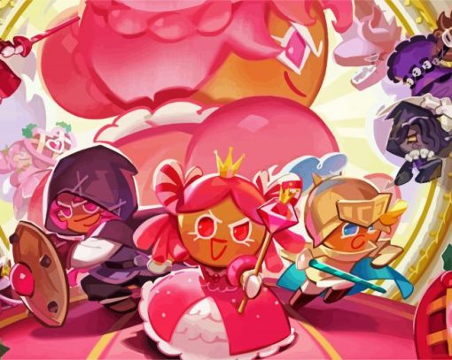 cookie run video game paint by numbers