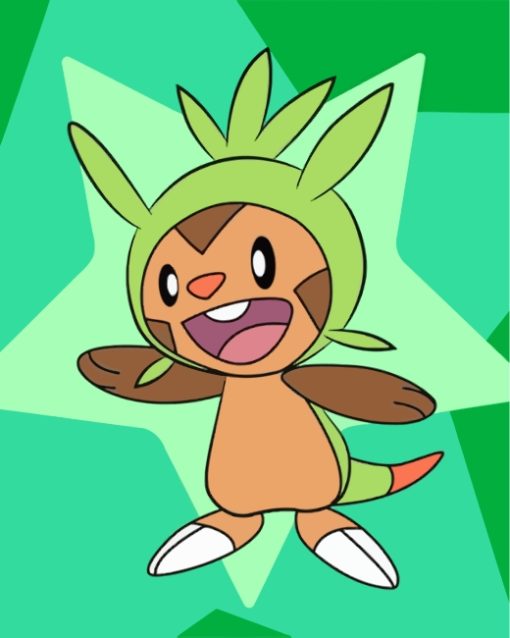Cute Chespin paint by numbers