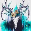 Deer Skull Illustration paint by numbers