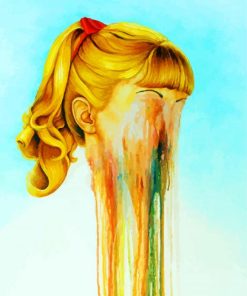 girl face Distortion art paint by numbers