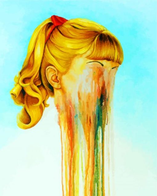 girl face Distortion art paint by numbers