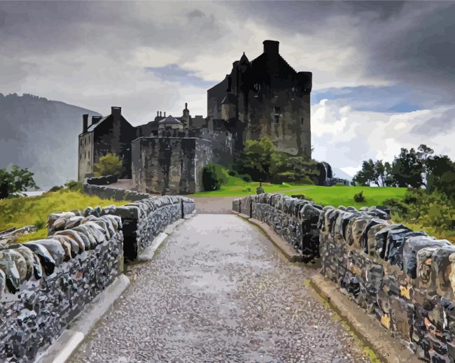 Scottish Castle paint by numbers