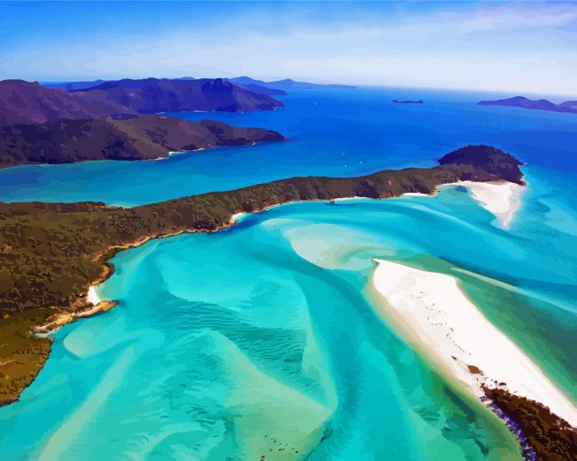 Whitsunday Island - Paint By Number - Num Paint Kit