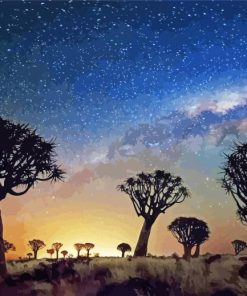 African Grasslands Night Sky paint by numbers