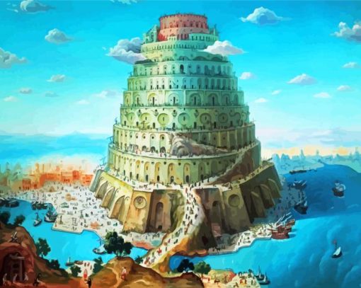 Babel Tower Art paint by numbers