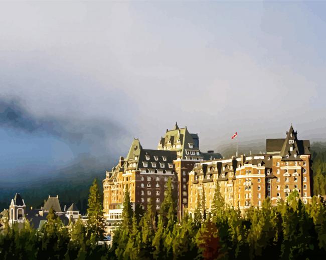 Banff Spring Hotel paint by numbers