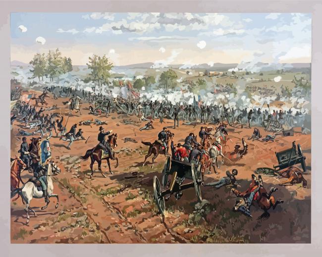 Battle Of Gettysburg paint by numbers