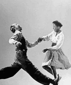 Black And White Jive Dancers paint by numbers