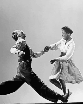 Black And White Jive Dancers paint by numbers