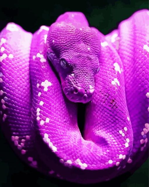 Bluish Purple Snakes paint by numbers