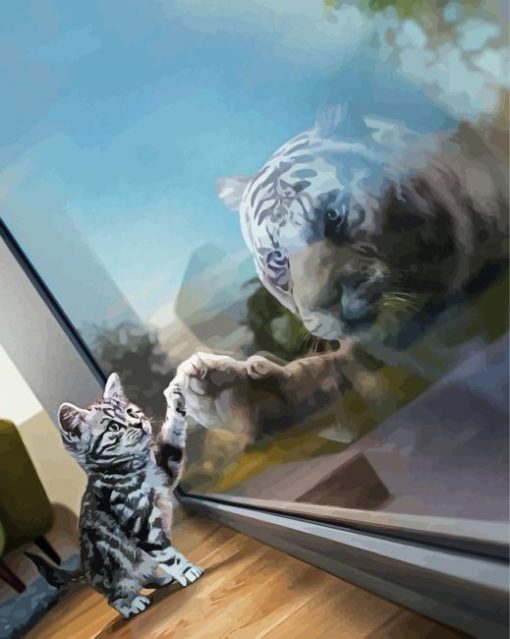 Cat And Tiger paint by numbers