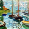 Claude Monet Boats Moored paint by numbers