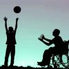 Disabled Father Playing Basketball paint by numbers