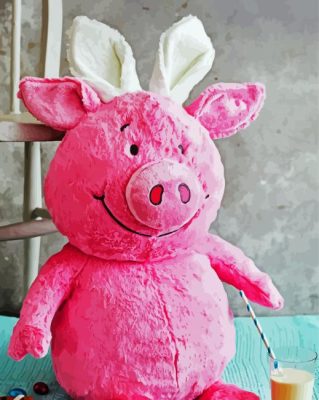 Easter Percy Pig Toy paint by numbers
