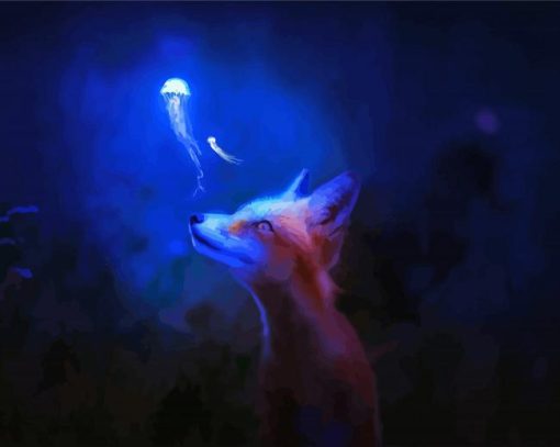 Blue Fox Art paint by numbers